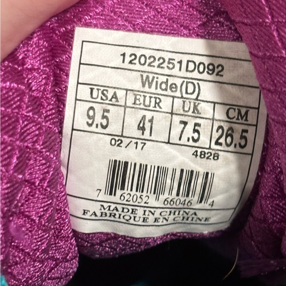 Brooks Ghost 9 Women's Size 9.5 Wide Black Purple Teal Running Shoes - Picture 9 of 11